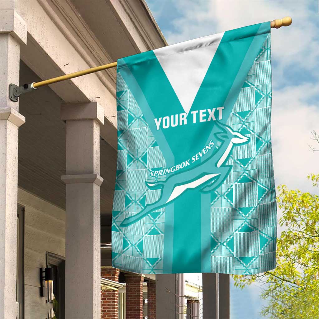 Custom South Africa Rugby Garden Flag Go Champions Springboks - Teal Version