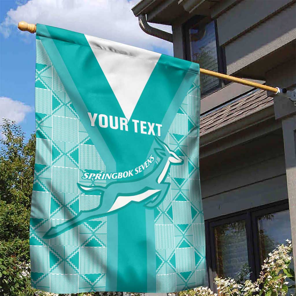 Custom South Africa Rugby Garden Flag Go Champions Springboks - Teal Version