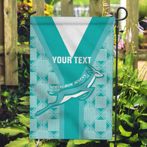 Custom South Africa Rugby Garden Flag Go Champions Springboks - Teal Version