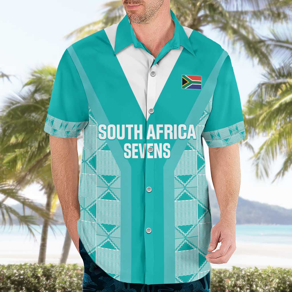 Custom South Africa Rugby Hawaiian Shirt Go Champions Springboks - Teal Version