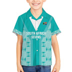 Custom South Africa Rugby Hawaiian Shirt Go Champions Springboks - Teal Version