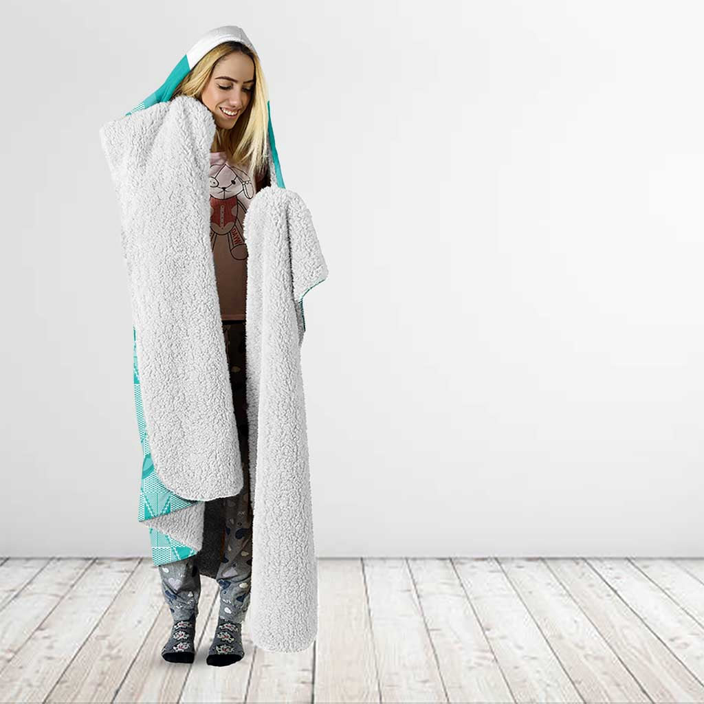 Custom South Africa Rugby Hooded Blanket Go Champions Springboks - Teal Version