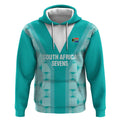 Custom South Africa Rugby Hoodie Go Champions Springboks - Teal Version