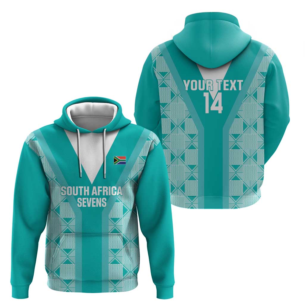 Custom South Africa Rugby Hoodie Go Champions Springboks - Teal Version