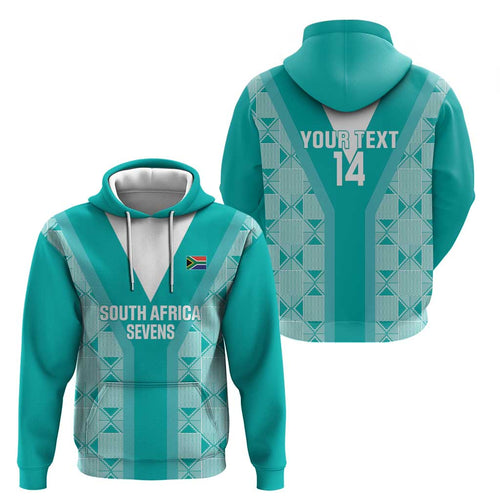 Custom South Africa Rugby Hoodie Go Champions Springboks - Teal Version