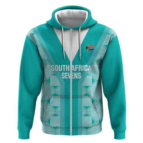 Custom South Africa Rugby Hoodie Go Champions Springboks - Teal Version