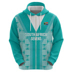 Custom South Africa Rugby Hoodie Go Champions Springboks - Teal Version