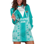 Custom South Africa Rugby Hoodie Dress Go Champions Springboks - Teal Version