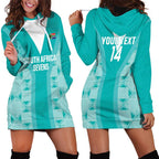 Custom South Africa Rugby Hoodie Dress Go Champions Springboks - Teal Version