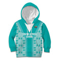 Custom South Africa Rugby Kid Hoodie Go Champions Springboks - Teal Version
