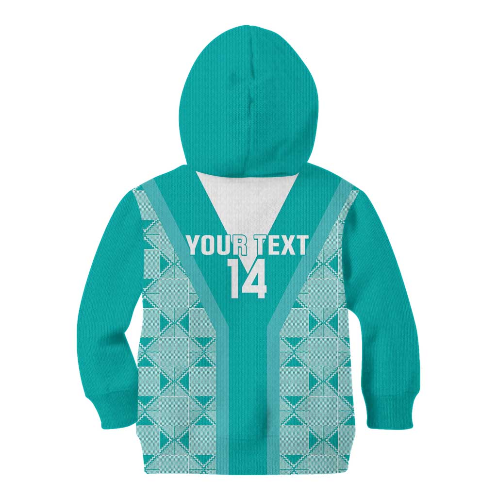 Custom South Africa Rugby Kid Hoodie Go Champions Springboks - Teal Version