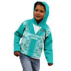 Custom South Africa Rugby Kid Hoodie Go Champions Springboks - Teal Version