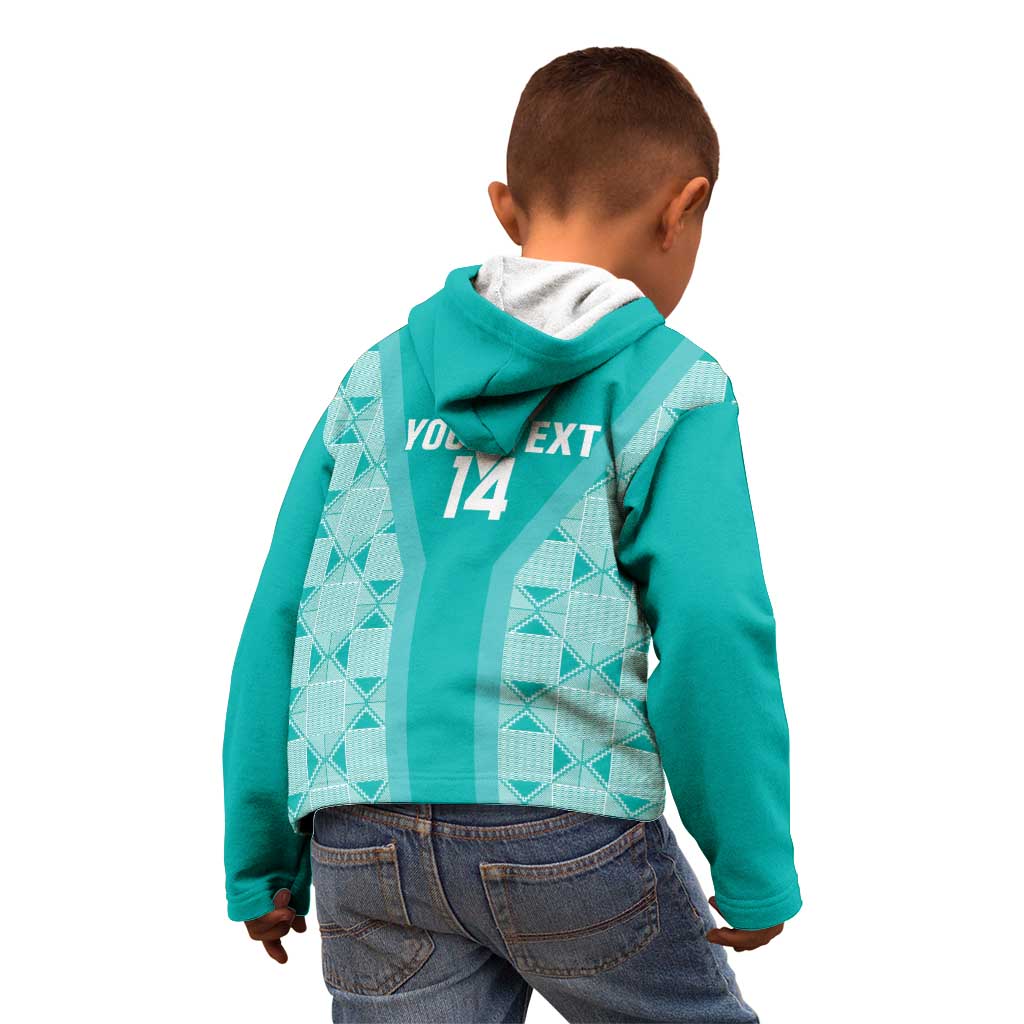 Custom South Africa Rugby Kid Hoodie Go Champions Springboks - Teal Version