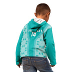 Custom South Africa Rugby Kid Hoodie Go Champions Springboks - Teal Version