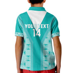 Custom South Africa Rugby Kid Polo Shirt Go Champions Springboks - Teal Version
