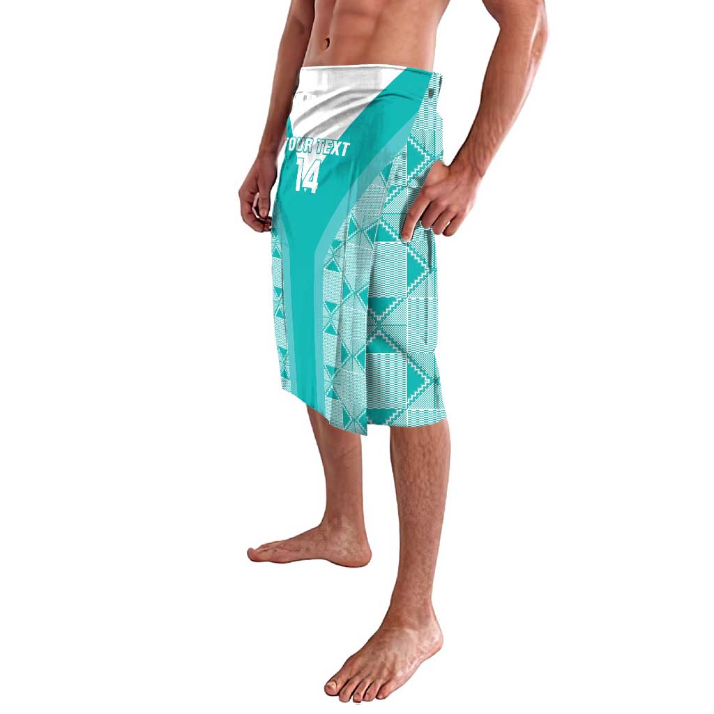 Custom South Africa Rugby Lavalava Go Champions Springboks - Teal Version