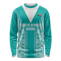 Custom South Africa Rugby Long Sleeve Shirt Go Champions Springboks - Teal Version