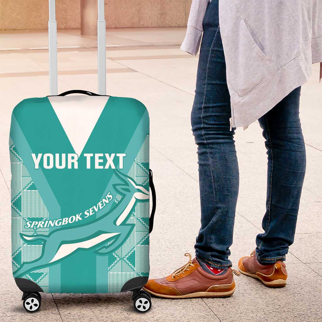 Custom South Africa Rugby Luggage Cover Go Champions Springboks - Teal Version