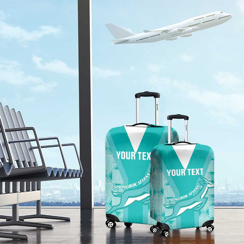 Custom South Africa Rugby Luggage Cover Go Champions Springboks - Teal Version