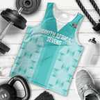 Custom South Africa Rugby Men Tank Top Go Champions Springboks - Teal Version