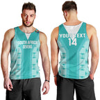 Custom South Africa Rugby Men Tank Top Go Champions Springboks - Teal Version
