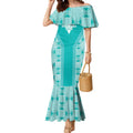 Custom South Africa Rugby Mermaid Dress Go Champions Springboks - Teal Version
