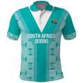 Custom South Africa Rugby Polo Shirt Go Champions Springboks - Teal Version