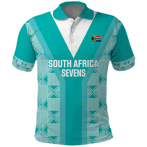 Custom South Africa Rugby Polo Shirt Go Champions Springboks - Teal Version