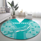 Custom South Africa Rugby Round Carpet Go Champions Springboks - Teal Version