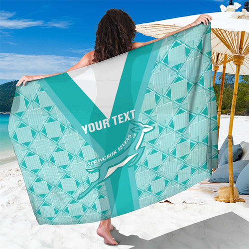 Custom South Africa Rugby Sarong Go Champions Springboks - Teal Version