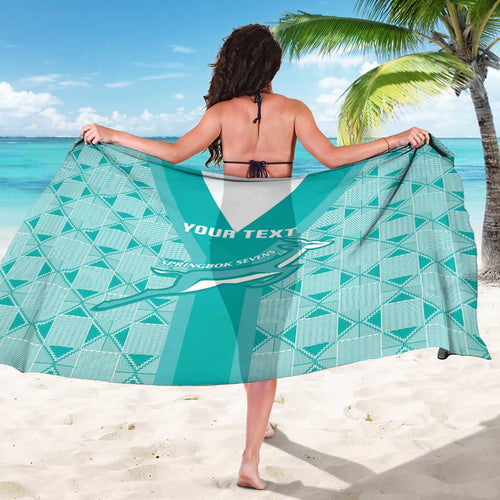 Custom South Africa Rugby Sarong Go Champions Springboks - Teal Version