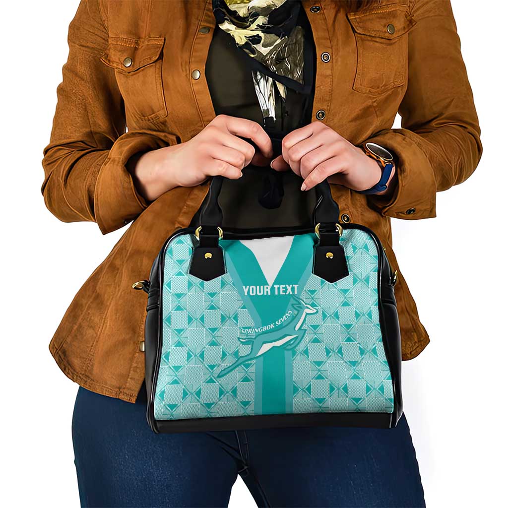 Custom South Africa Rugby Shoulder Handbag Go Champions Springboks - Teal Version