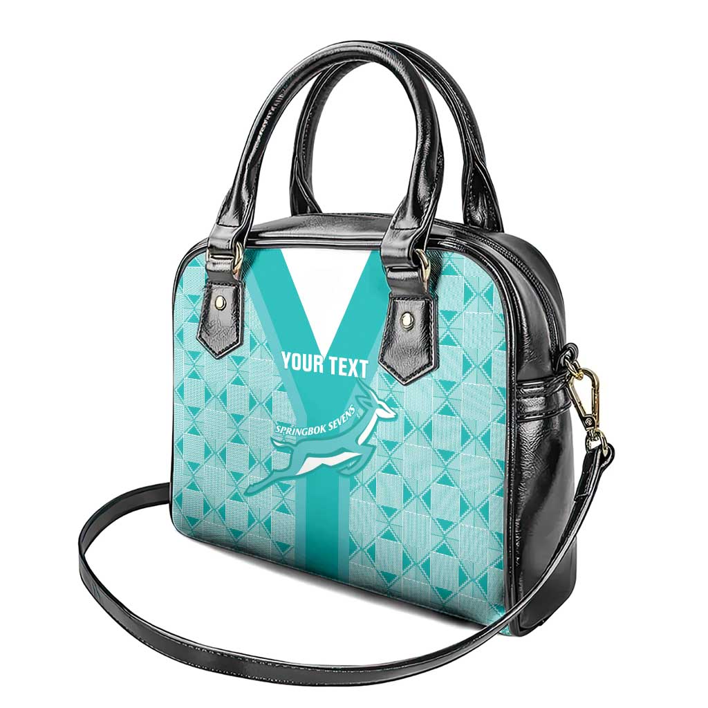 Custom South Africa Rugby Shoulder Handbag Go Champions Springboks - Teal Version