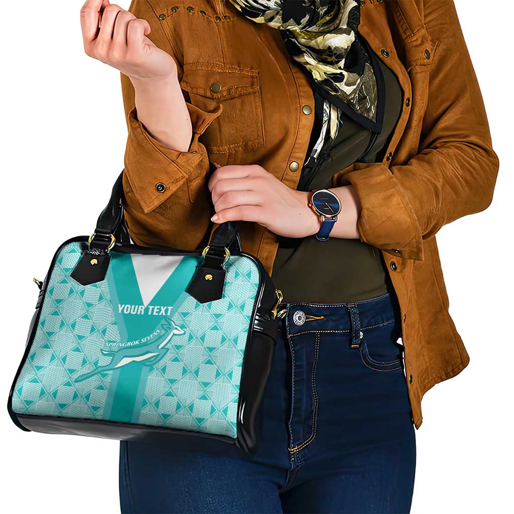 Custom South Africa Rugby Shoulder Handbag Go Champions Springboks - Teal Version