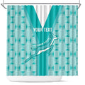 Custom South Africa Rugby Shower Curtain Go Champions Springboks - Teal Version