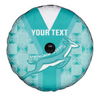 Custom South Africa Rugby Spare Tire Cover Go Champions Springboks - Teal Version