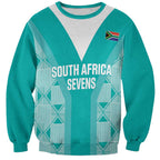 Custom South Africa Rugby Sweatshirt Go Champions Springboks - Teal Version