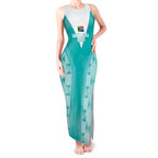 Custom South Africa Rugby Tank Maxi Dress Go Champions Springboks - Teal Version
