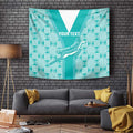 Custom South Africa Rugby Tapestry Go Champions Springboks - Teal Version