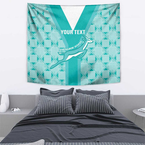 Custom South Africa Rugby Tapestry Go Champions Springboks - Teal Version
