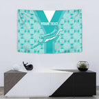 Custom South Africa Rugby Tapestry Go Champions Springboks - Teal Version