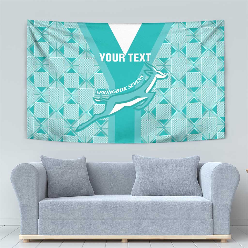 Custom South Africa Rugby Tapestry Go Champions Springboks - Teal Version