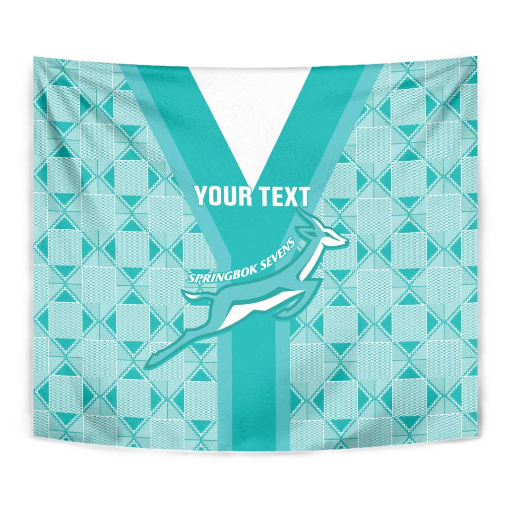 Custom South Africa Rugby Tapestry Go Champions Springboks - Teal Version