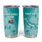 Custom South Africa Rugby Tumbler Cup Go Champions Springboks - Teal Version