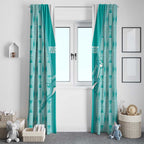 Custom South Africa Rugby Window Curtain Go Champions Springboks - Teal Version