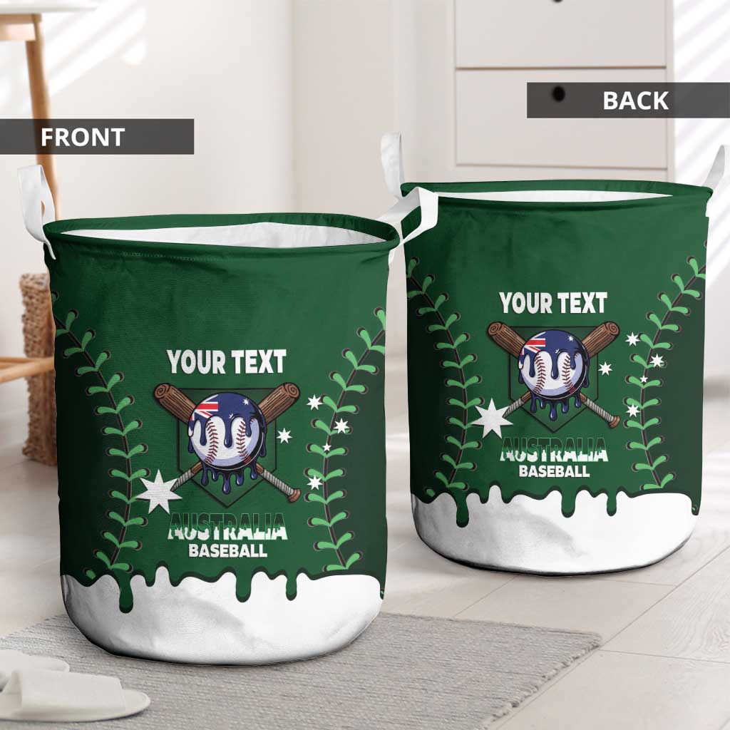 Australia 2026 Baseball Custom Laundry Basket Go Aussie Drip Style