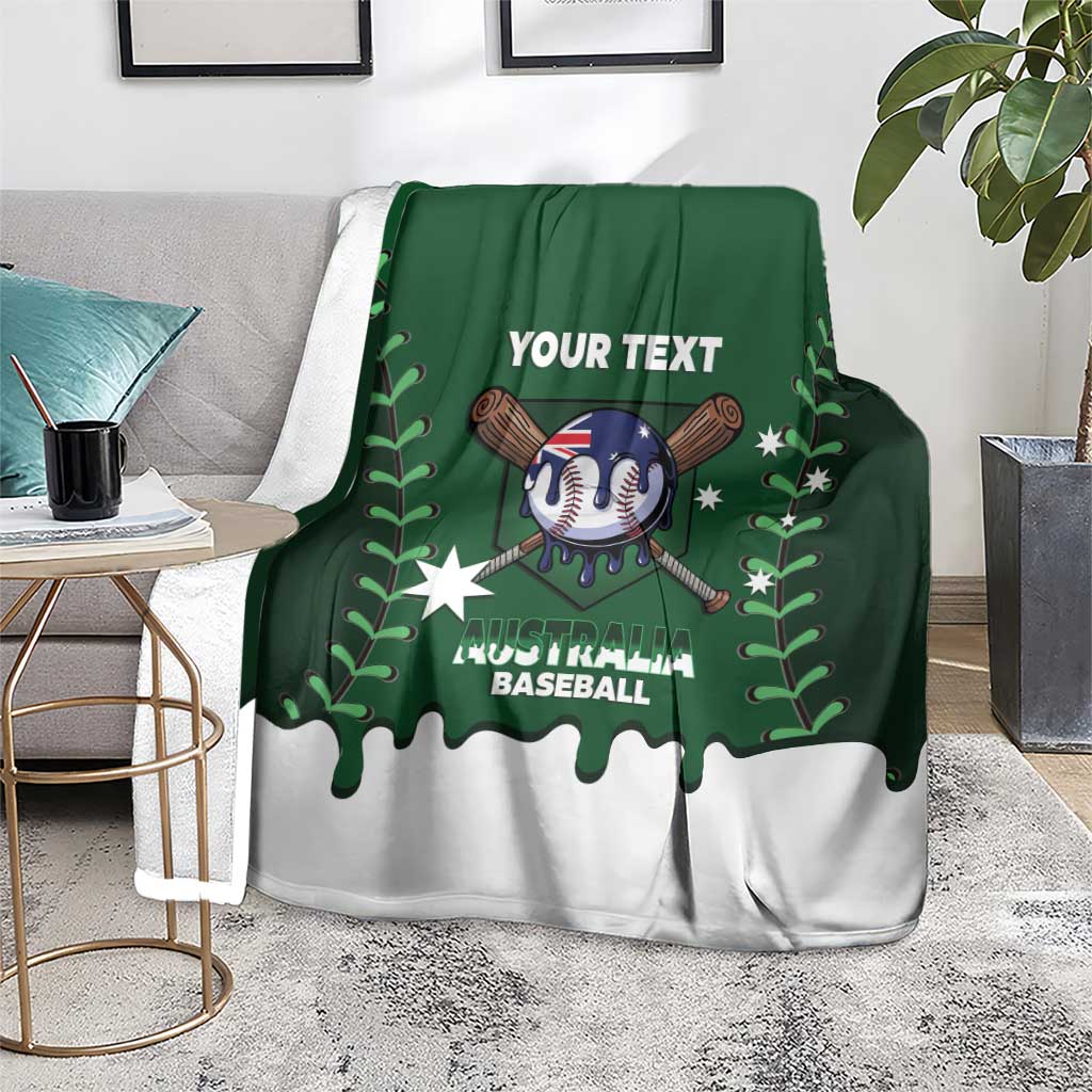 Australia 2026 Baseball Custom Blanket Go Aussie Drip Style