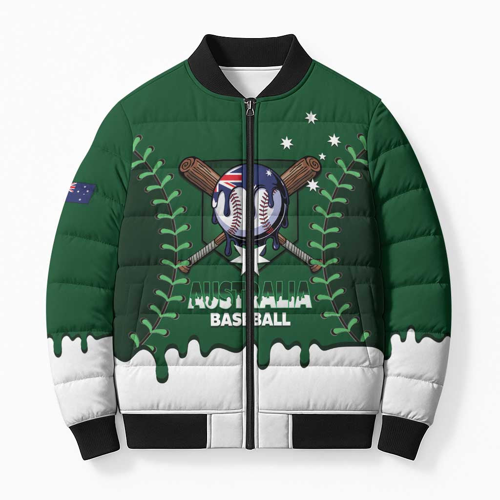 Australia 2026 Baseball Custom Bomber Puffer Jacket Go Aussie Drip Style