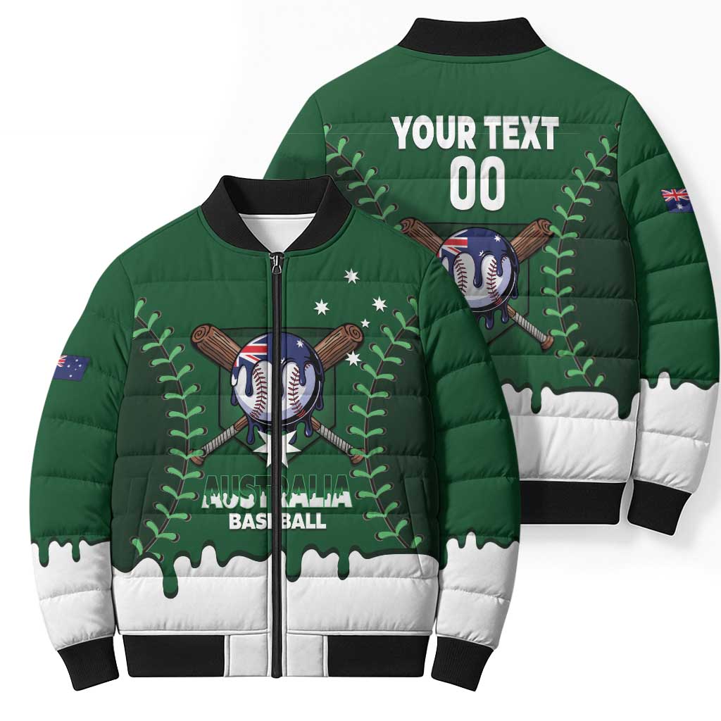 Australia 2026 Baseball Custom Bomber Puffer Jacket Go Aussie Drip Style