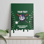 Australia 2026 Baseball Custom Canvas Wall Art Go Aussie Drip Style